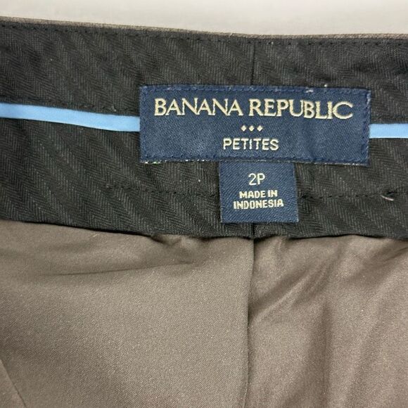 Banana Republic Womens Brown Dress Slacks Trousers size 2 Petite Wide Leg - Picture 4 of 12